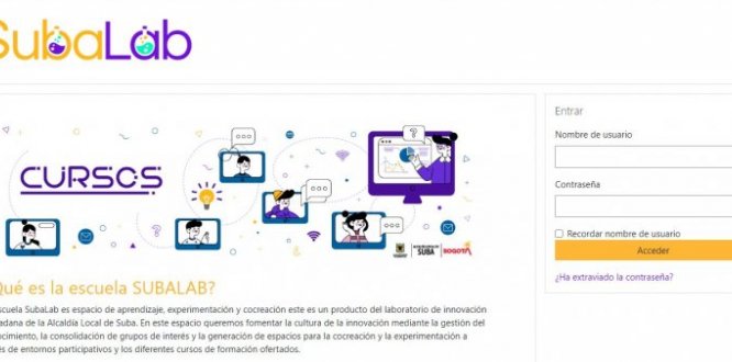 Pantallazo de la plataforma Subalab