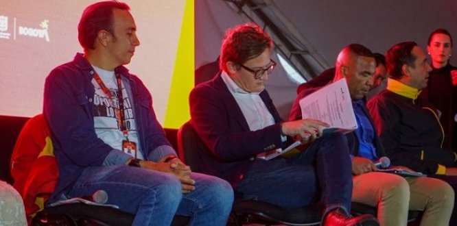 Alcalde Local de Suba Cesar Salamanca con Secretario de Gobierno Gustavo Quintero