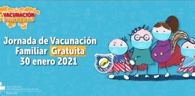Jornada de Vacunación Familiar Gratuita 30 enero 2021