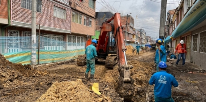 Obras del Acueducto de Bogotá en Barrio Prado Veraniego