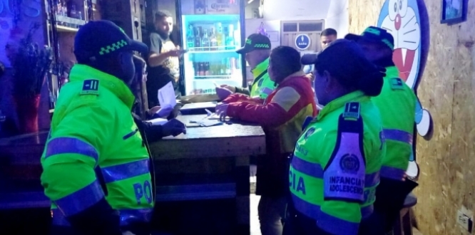 Operativo de inspeccion vigilancia y control en bares de Suba