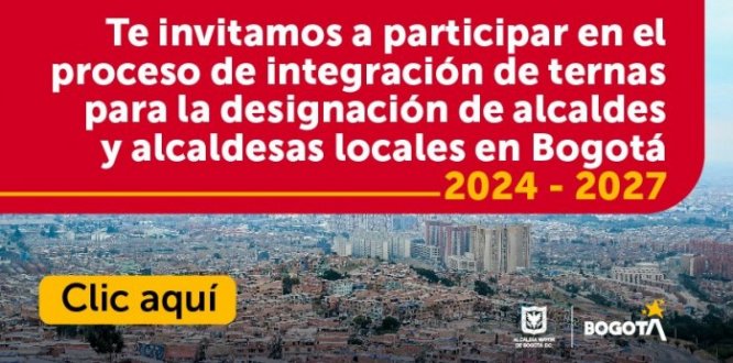 Convocatoria para alcaldes y alcaldesas locales de Bogotá
