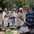 Indígenas de la localidad de Suba realizando el ritual de instalación de la primera Mesa Indígena Local de Bogotá