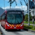 Bus de Transmilenio en la ciudad de Bogotá