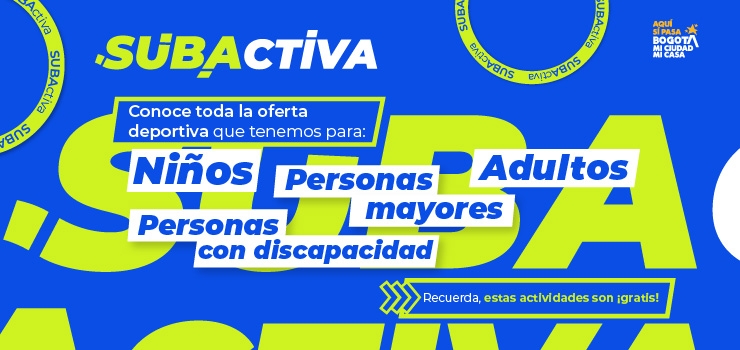 Programacion semanal de actividades deportivas en Suba